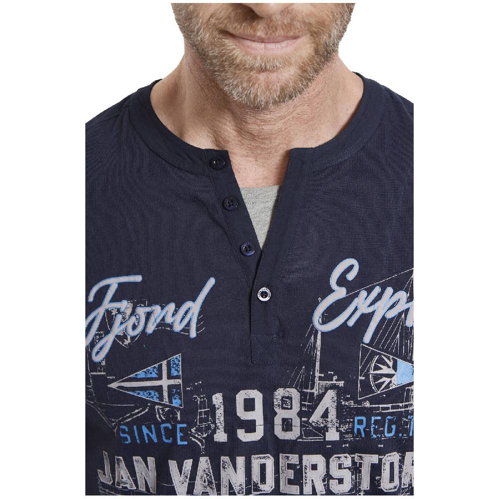 Jan Vanderstorm T-Shirt NIELS Dunkelblau