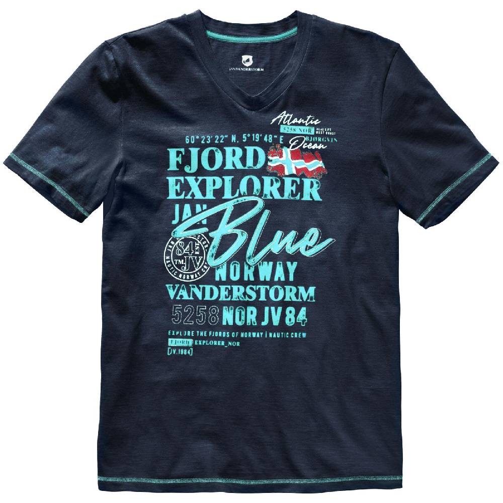 Jan Vanderstorm T-Shirt NORDGER Dunkelblau