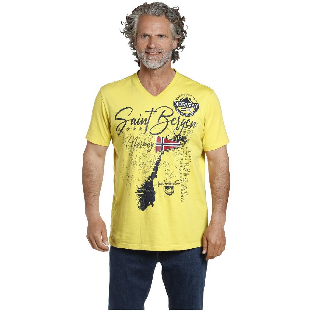 Jan Vanderstorm T-Shirt OLOV Gelb