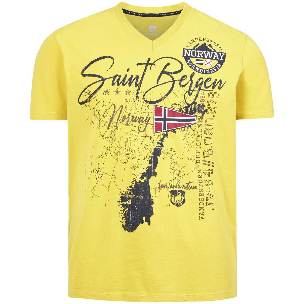 Jan Vanderstorm T-Shirt OLOV gelb
