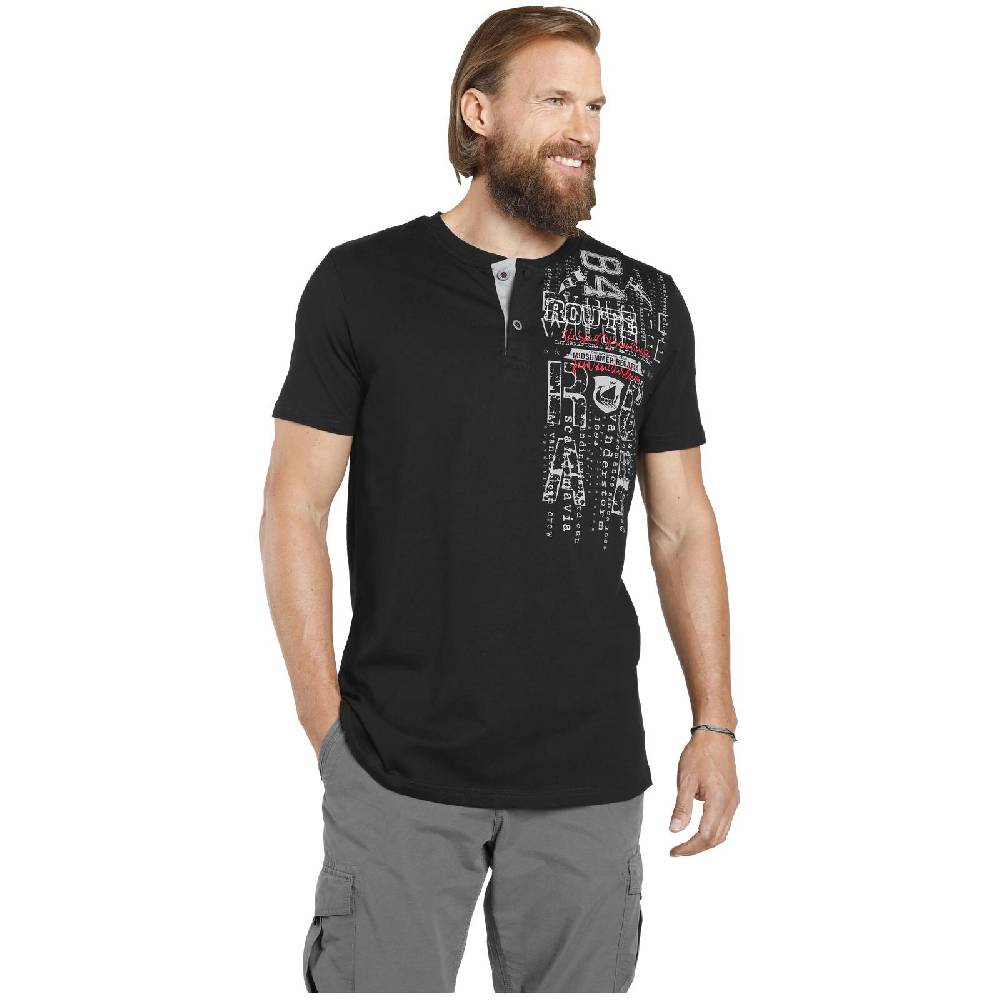 Jan Vanderstorm T-Shirt PAALE Schwarz
