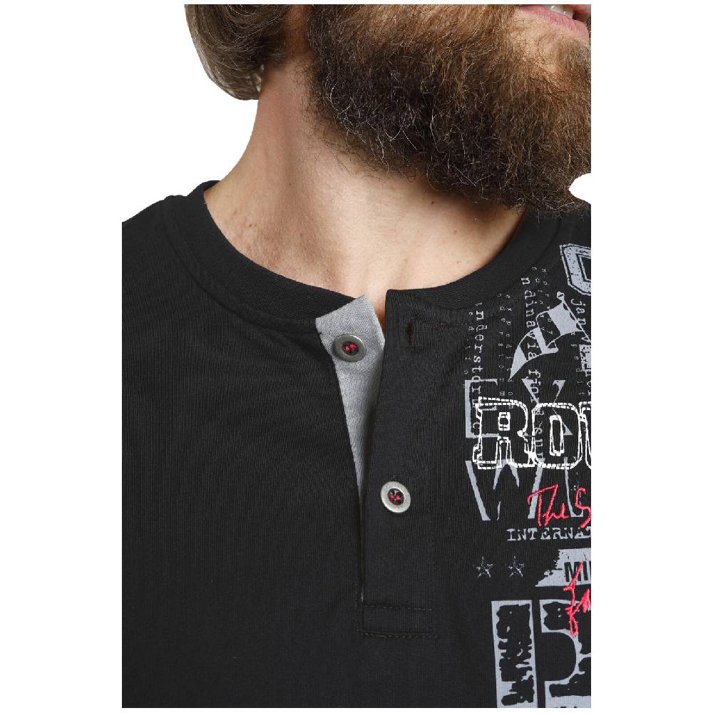 Jan Vanderstorm T-Shirt PAALE Schwarz