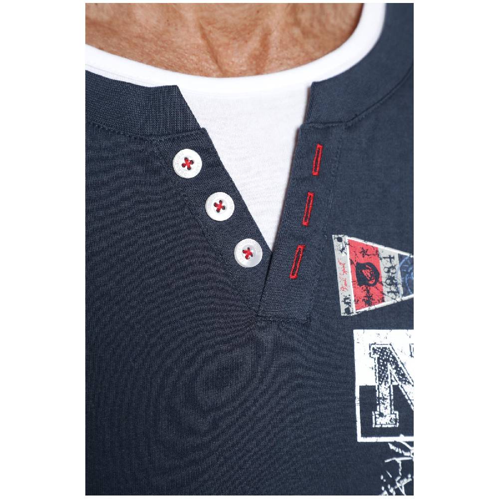 Jan Vanderstorm T-Shirt PEDER Dunkelblau