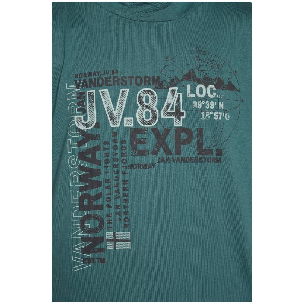 Jan Vanderstorm T-Shirt REEDLEF Petrol