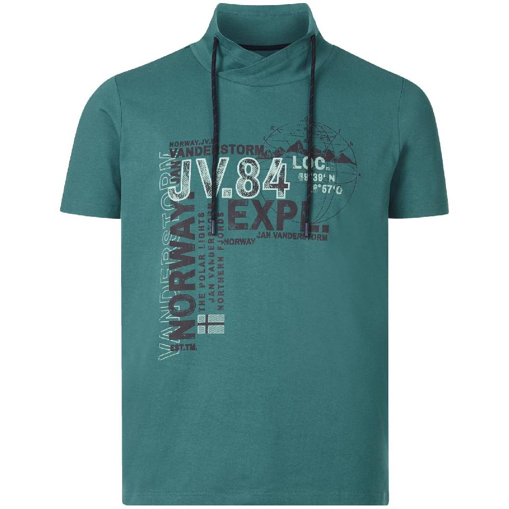 Jan Vanderstorm T-Shirt REEDLEF petrol