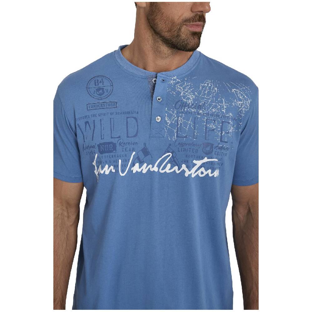 Jan Vanderstorm T-Shirt REIDAR Blau