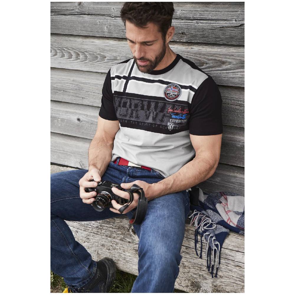 Jan Vanderstorm T-Shirt RUNEAS Hellgrau