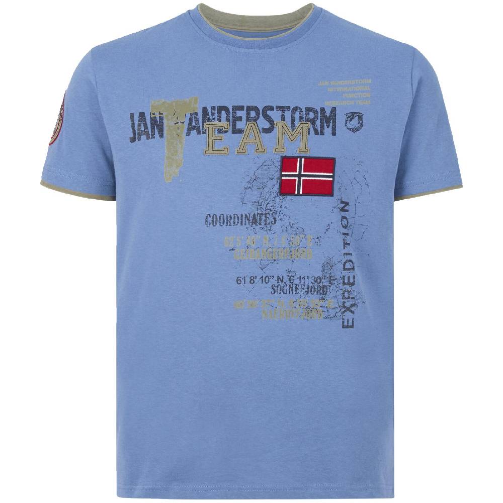 Jan Vanderstorm T-Shirt SÖLVE blau