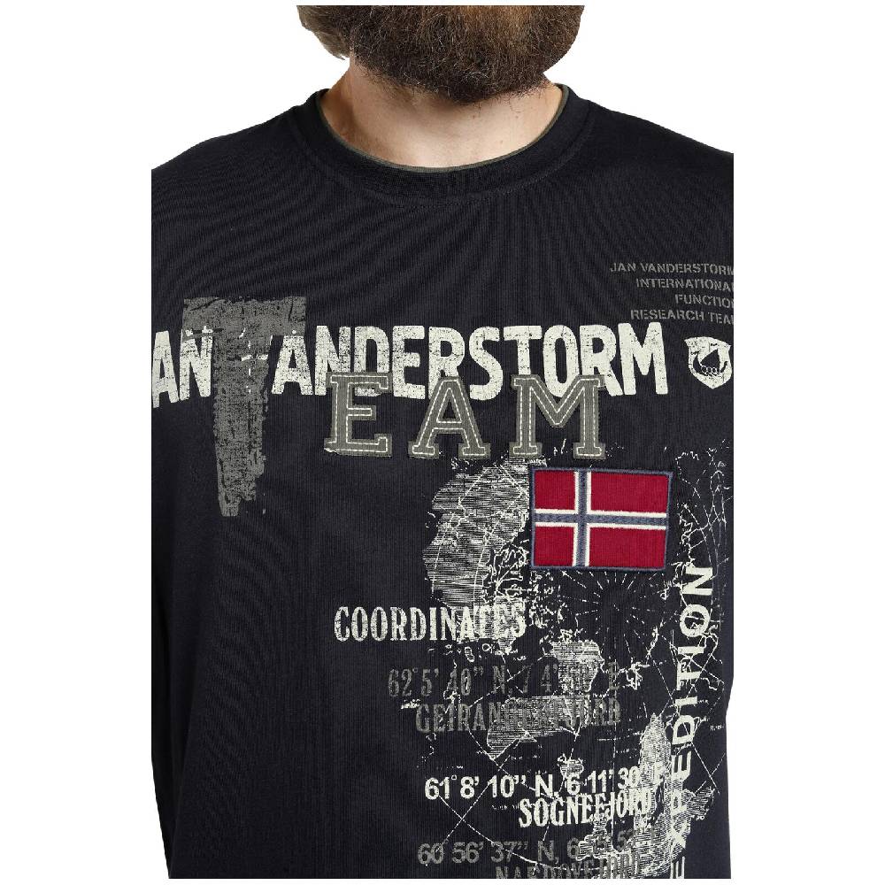 Jan Vanderstorm T-Shirt SÖLVE Dunkelblau