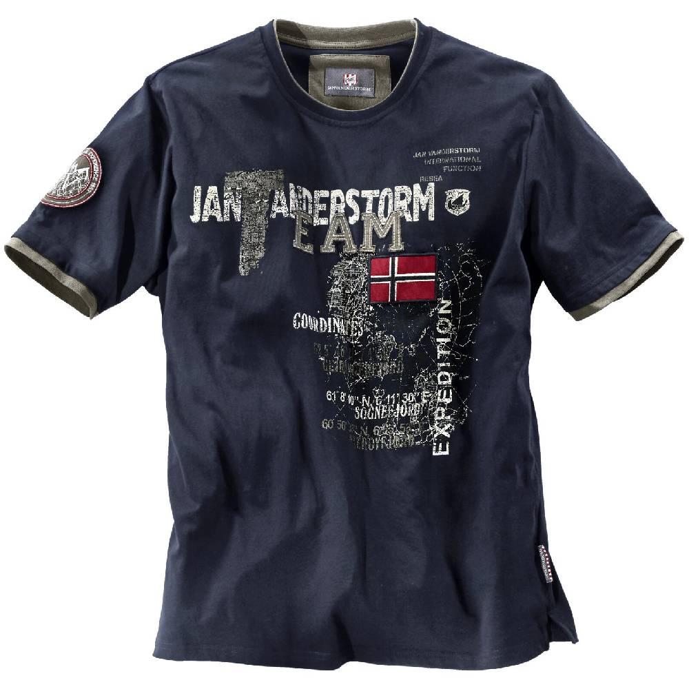 Jan Vanderstorm T-Shirt SÖLVE Dunkelblau