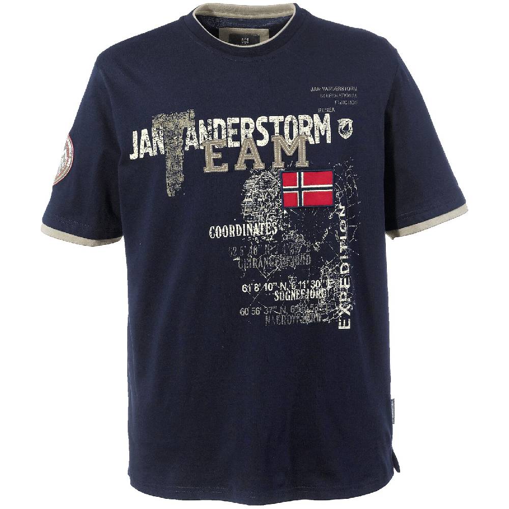 Jan Vanderstorm T-Shirt SÖLVE dunkelblau