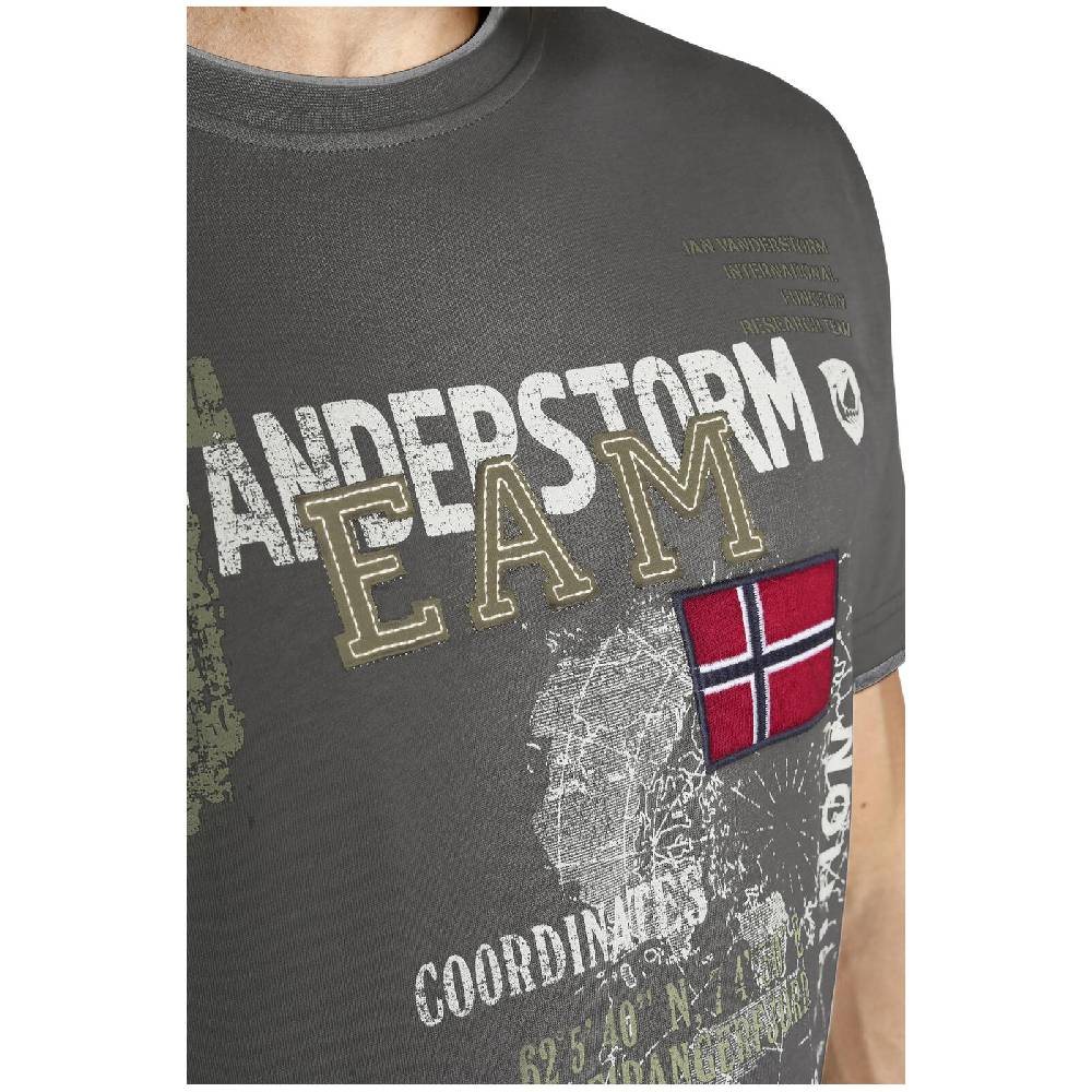 Jan Vanderstorm T-Shirt SÖLVE Dunkelgrau