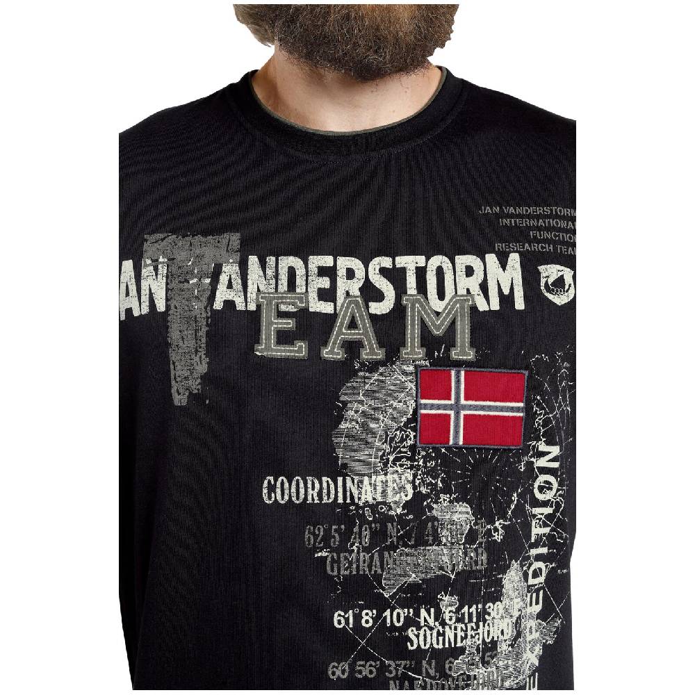 Jan Vanderstorm T-Shirt SÖLVE Schwarz