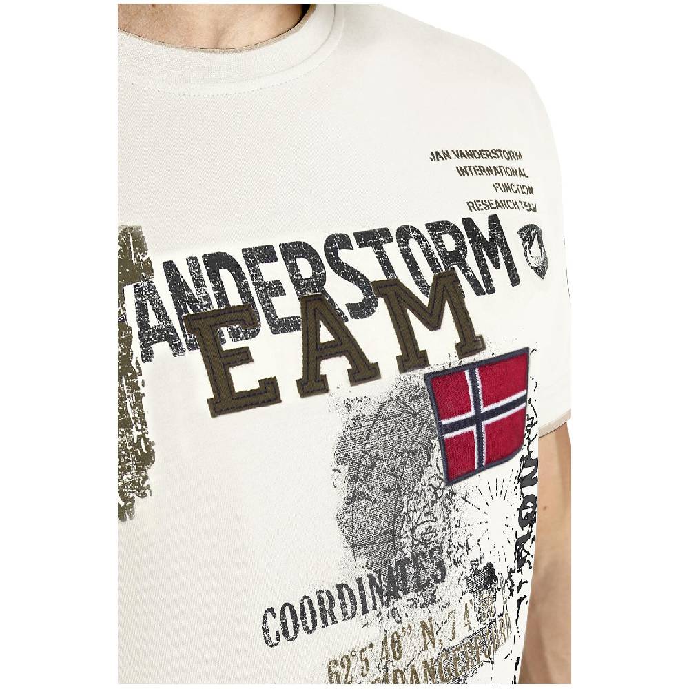 Jan Vanderstorm T-Shirt SÖLVE Wollweiß