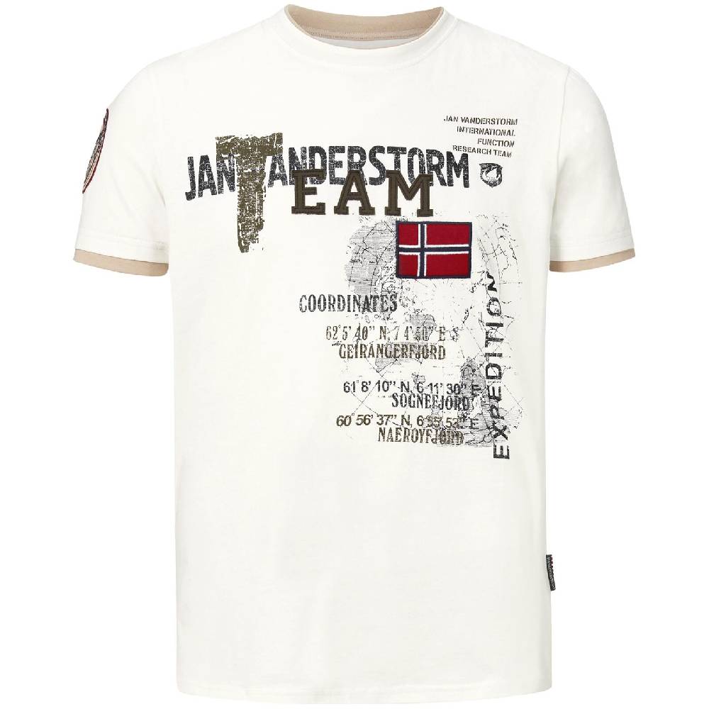 Jan Vanderstorm T-Shirt SÖLVE wollweiß