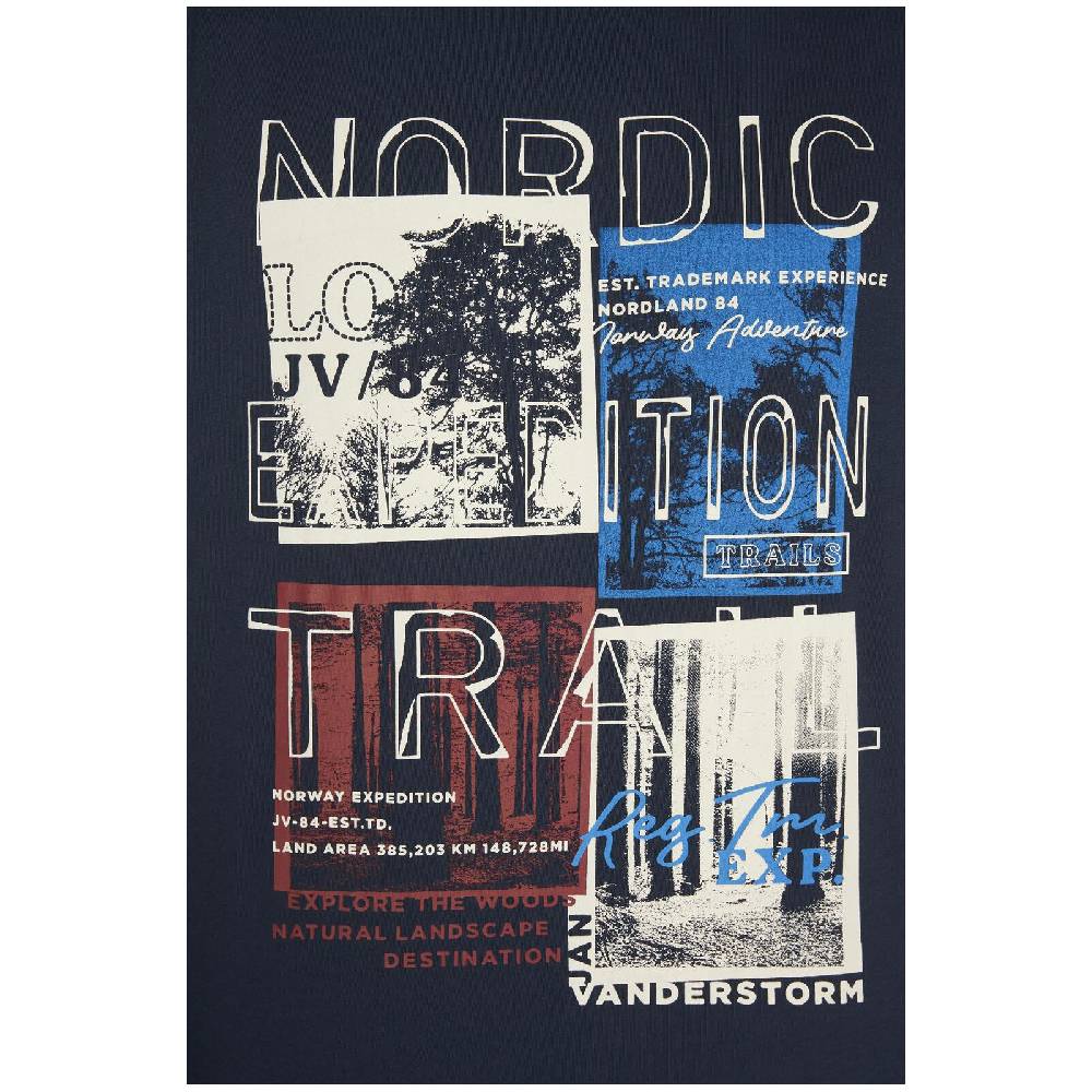 Jan Vanderstorm T-Shirt TANDRUP Dunkelblau