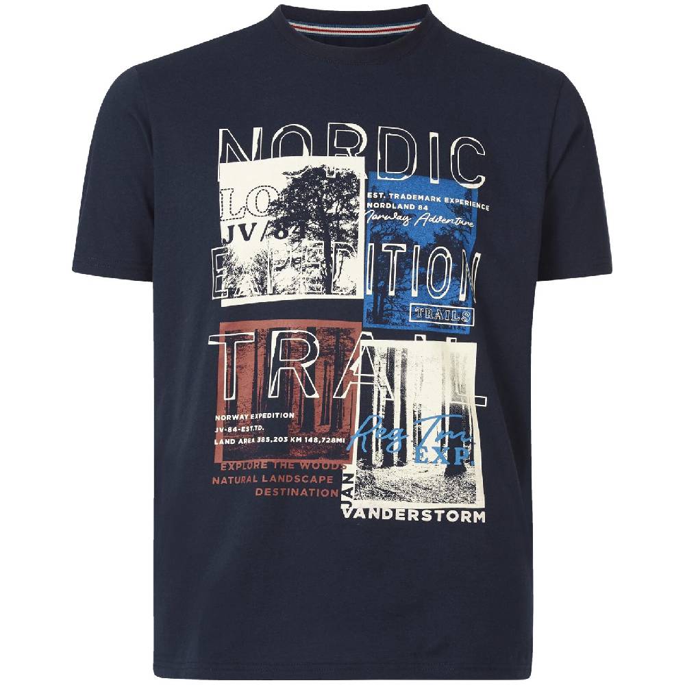 Jan Vanderstorm T-Shirt TANDRUP dunkelblau