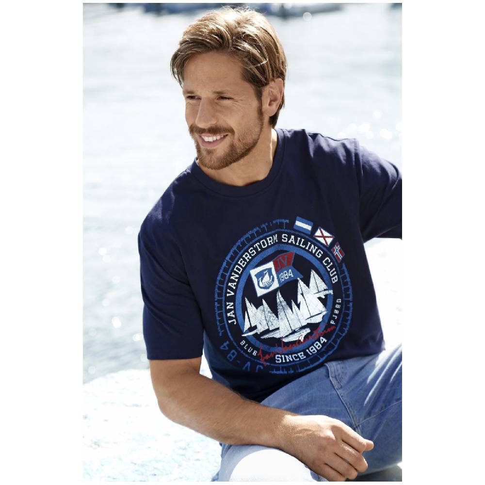 Jan Vanderstorm T-Shirt TERNO Dunkelblau