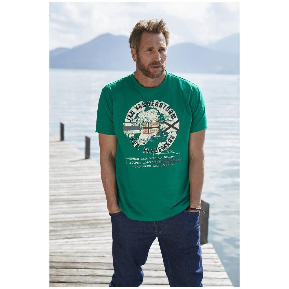 Jan Vanderstorm T-Shirt TONNI Grün