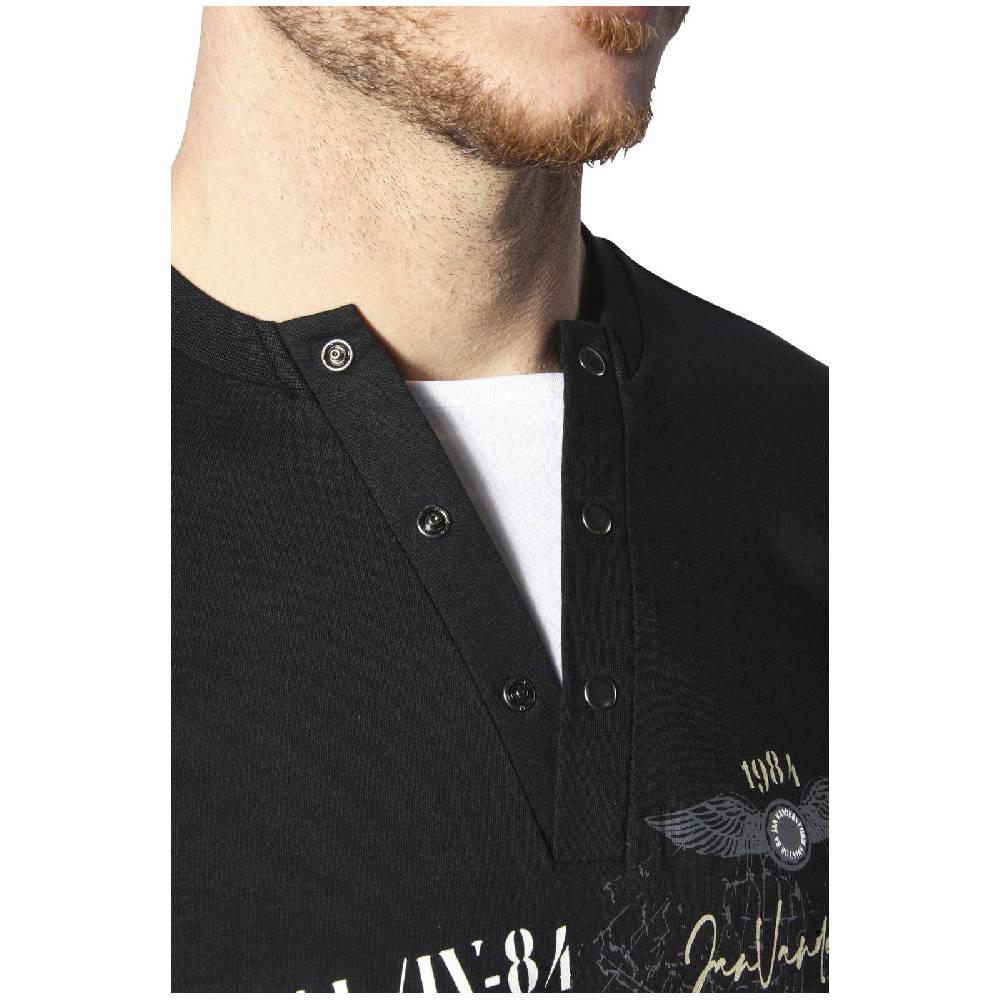 Jan Vanderstorm T-Shirt ULJAS Schwarz