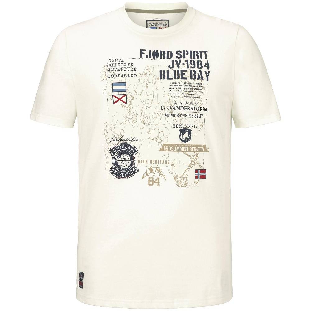 Jan Vanderstorm T-Shirt VALTERI wollweiß