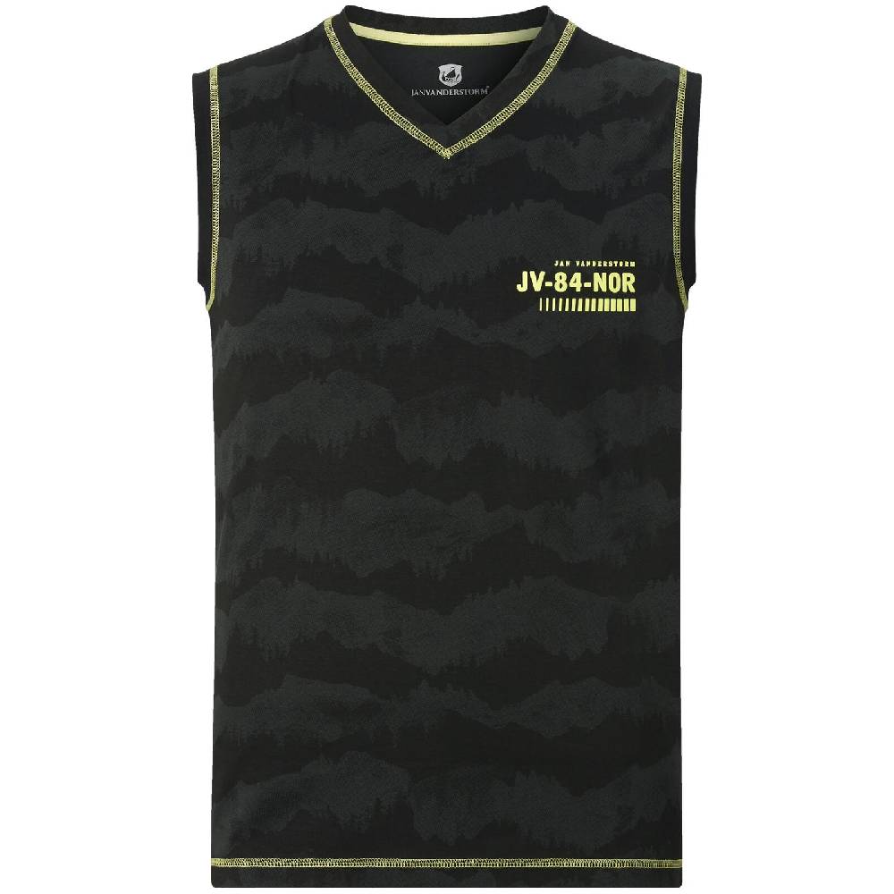 Jan Vanderstorm Tanktop FAFNER schwarz gemustert