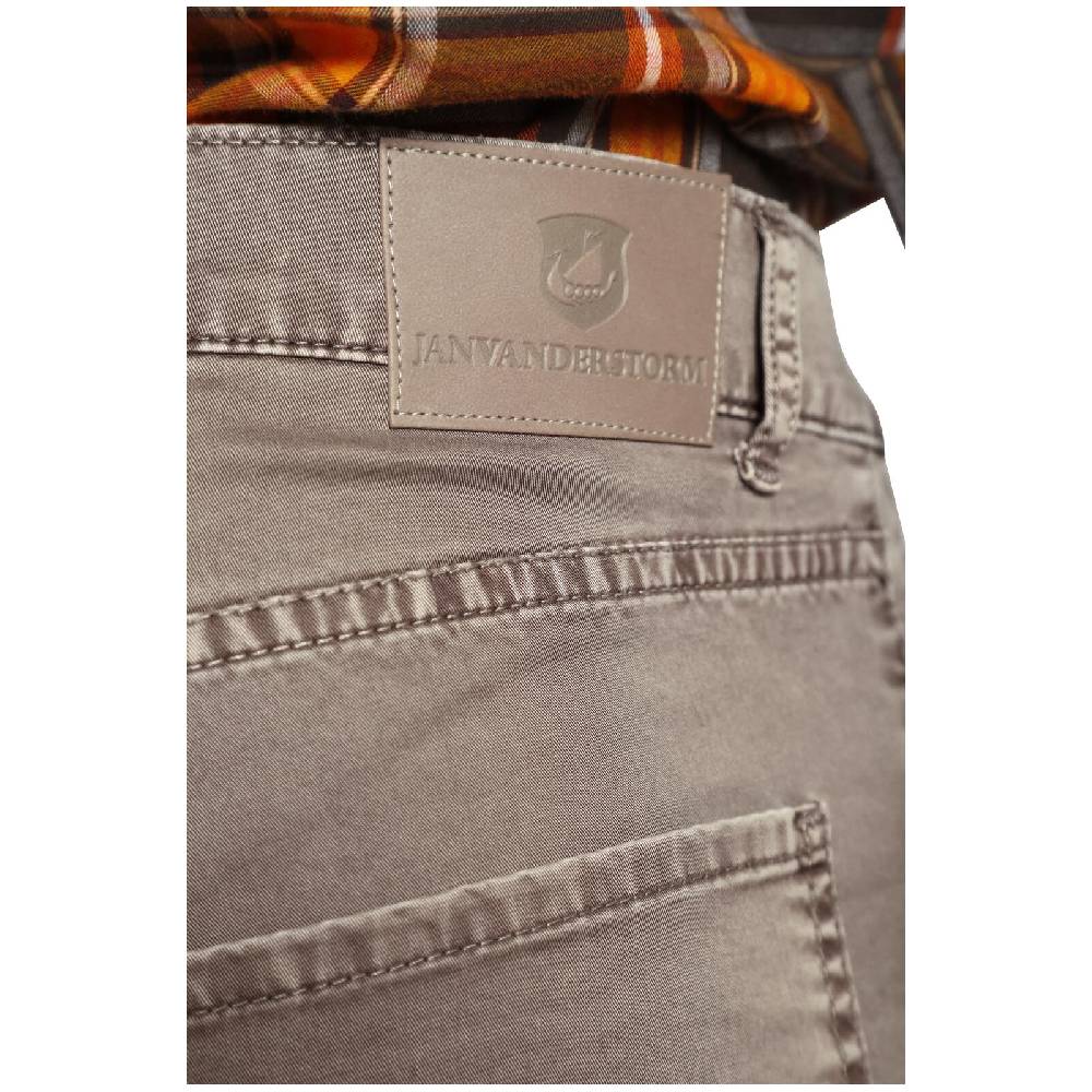 Jan Vanderstorm Tiefbundhose AKSEL Braun