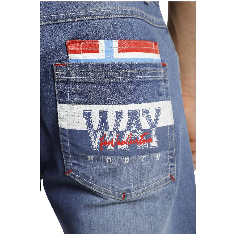 Jan Vanderstorm Tiefbundjeans SAKU Blau