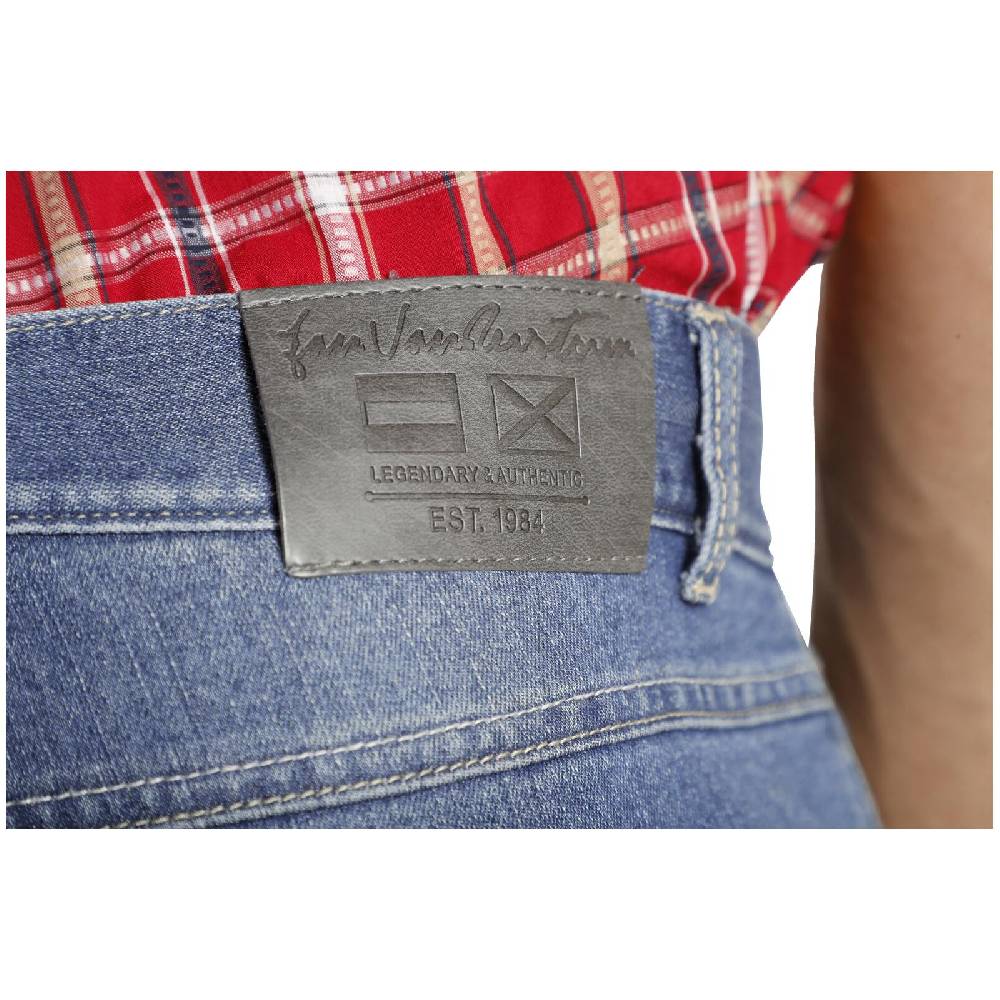 Jan Vanderstorm Tiefbundjeans SAKU Blau