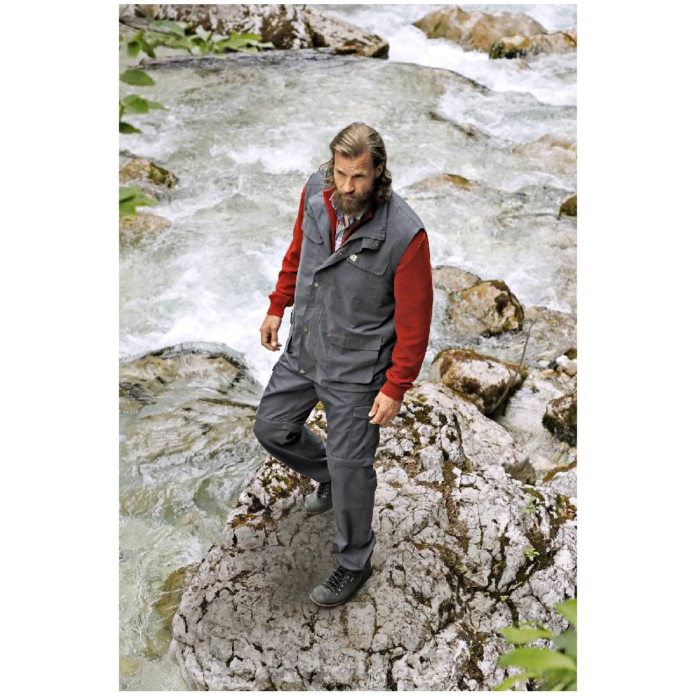 Jan Vanderstorm Trekking Weste HELMBOT Dunkelgrau