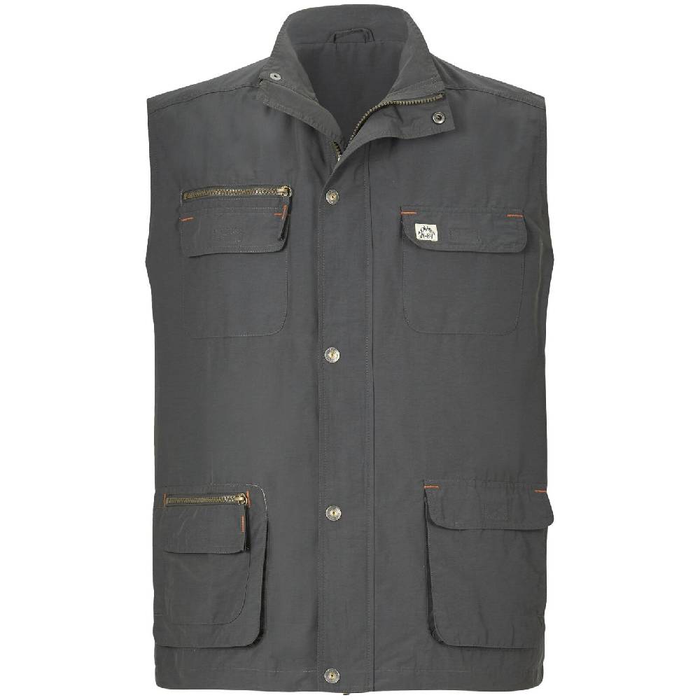 Jan Vanderstorm Trekking Weste HELMBOT dunkelgrau