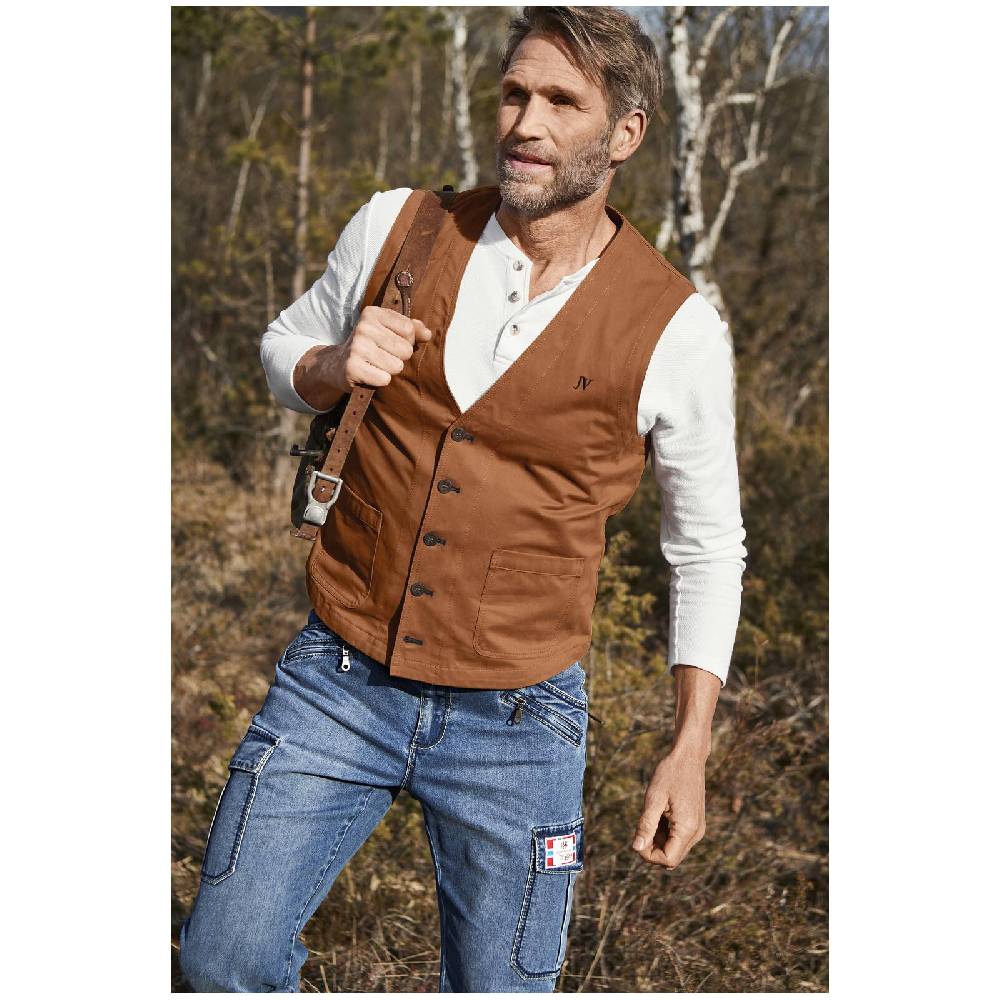 Jan Vanderstorm Weste BALDVINI Cognac