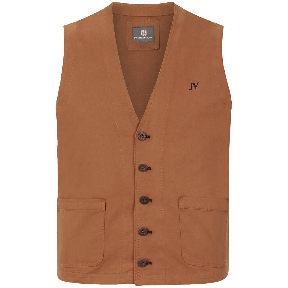 Jan Vanderstorm Weste BALDVINI cognac