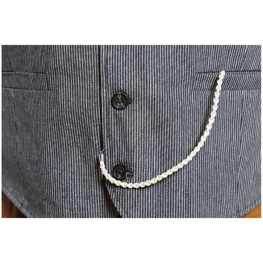 Jan Vanderstorm Weste TORVIND Blau Gestreift