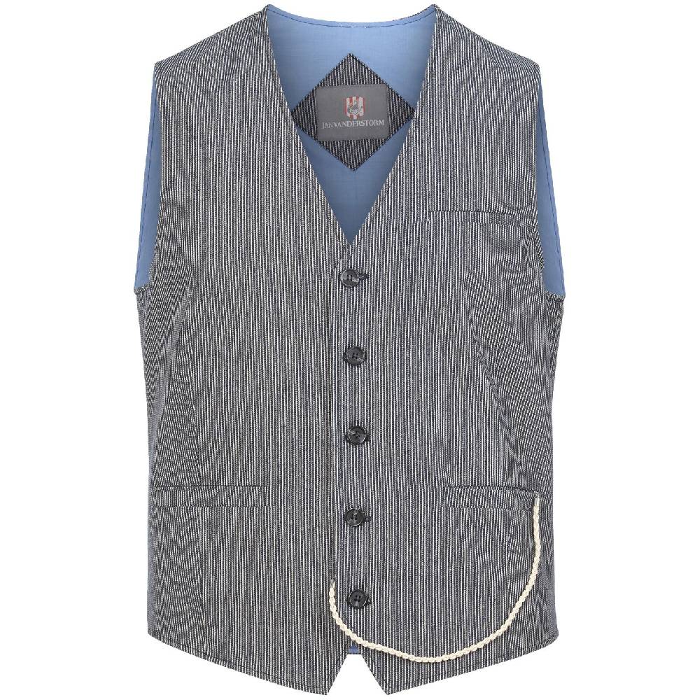 Jan Vanderstorm Weste TORVIND blau gestreift