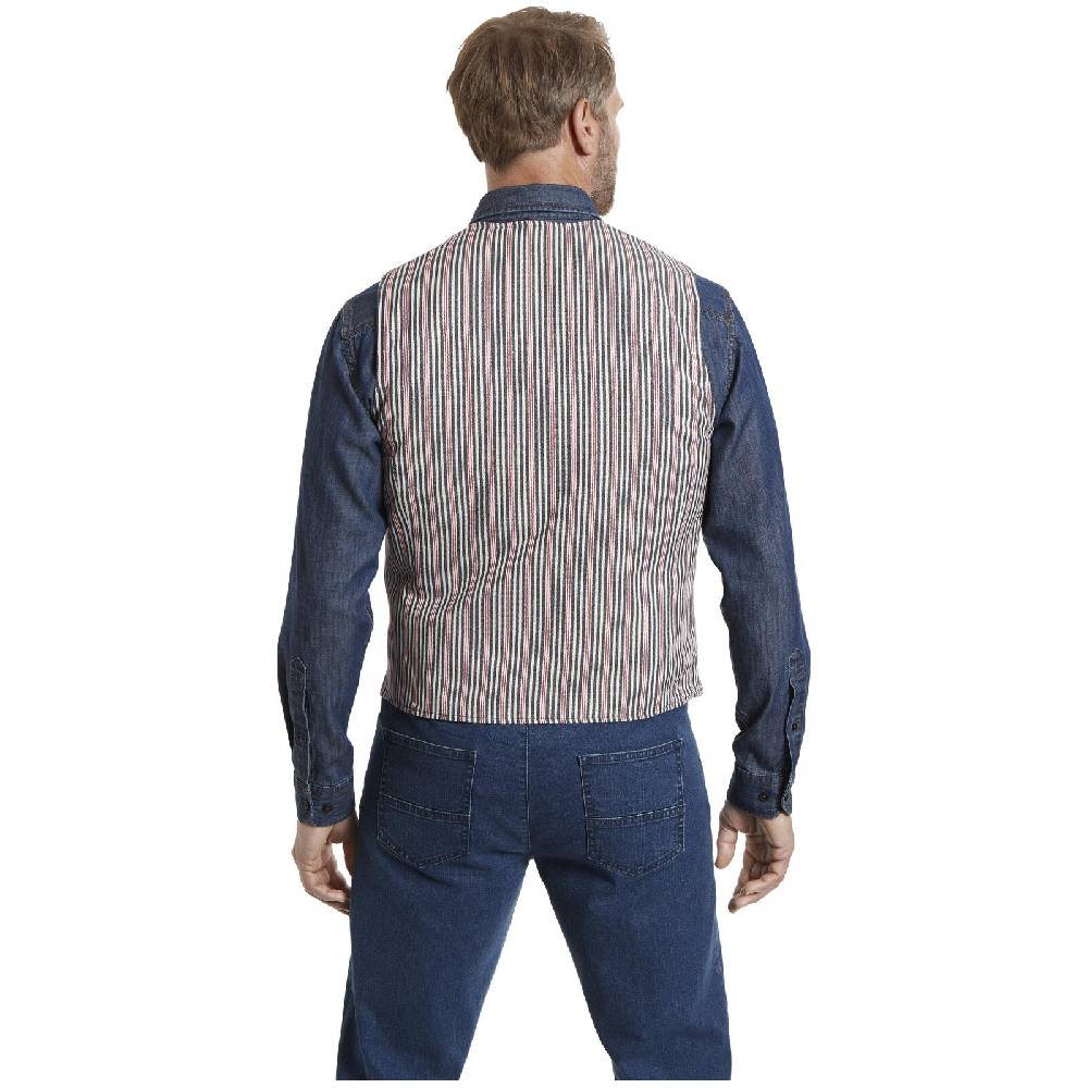 Jan Vanderstorm Weste TORVIND Rot Gestreift