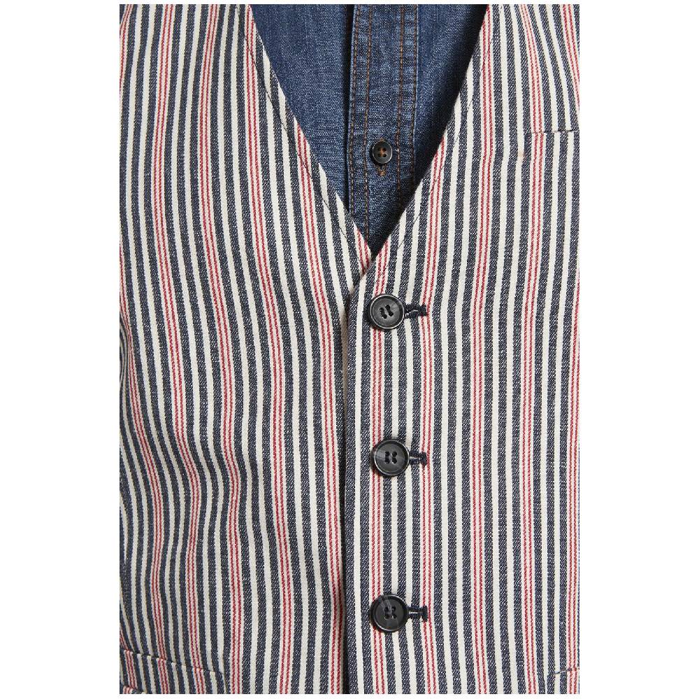 Jan Vanderstorm Weste TORVIND Rot Gestreift