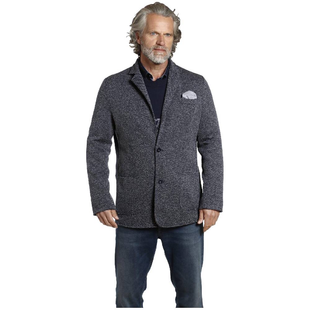 Jan Vanderstorm Jersey-Sakko ALBIN Dunkelblau Melange