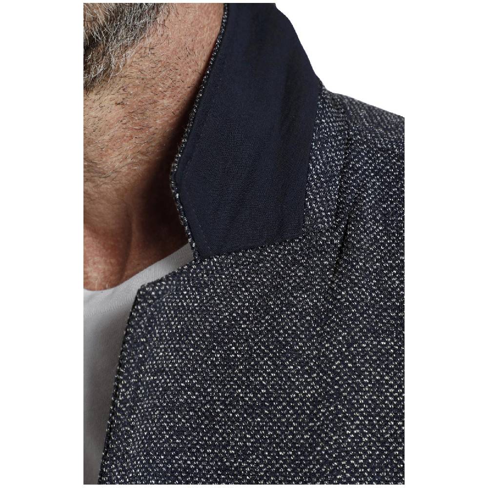 Jan Vanderstorm Jersey-Sakko ALBIN Dunkelblau Melange