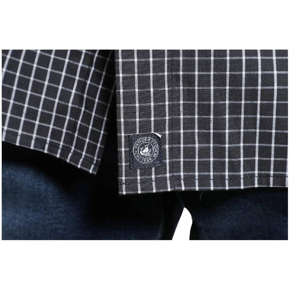 Jan Vanderstorm Kurzarmhemd AJULE Dunkelblau Kariert