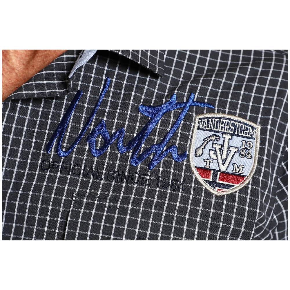 Jan Vanderstorm Kurzarmhemd AJULE Dunkelblau Kariert