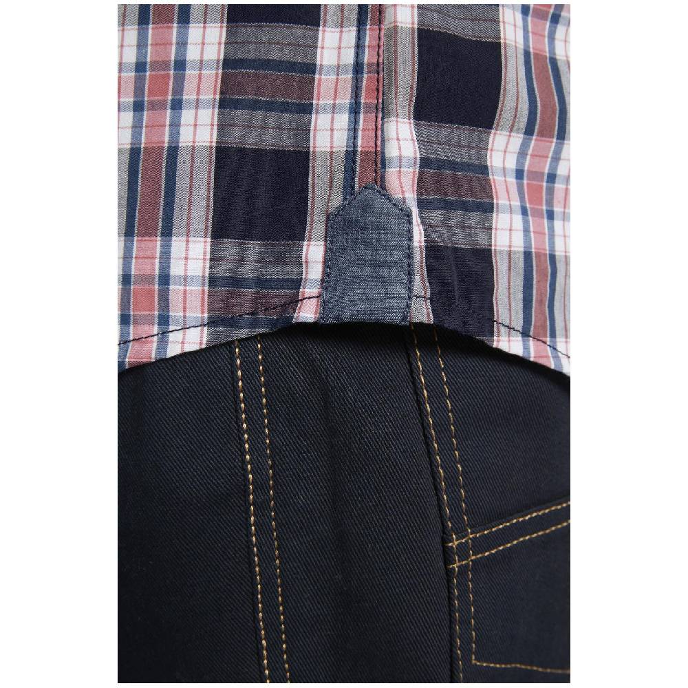 Jan Vanderstorm Kurzarmhemd ARNELF Dunkelblau Kariert