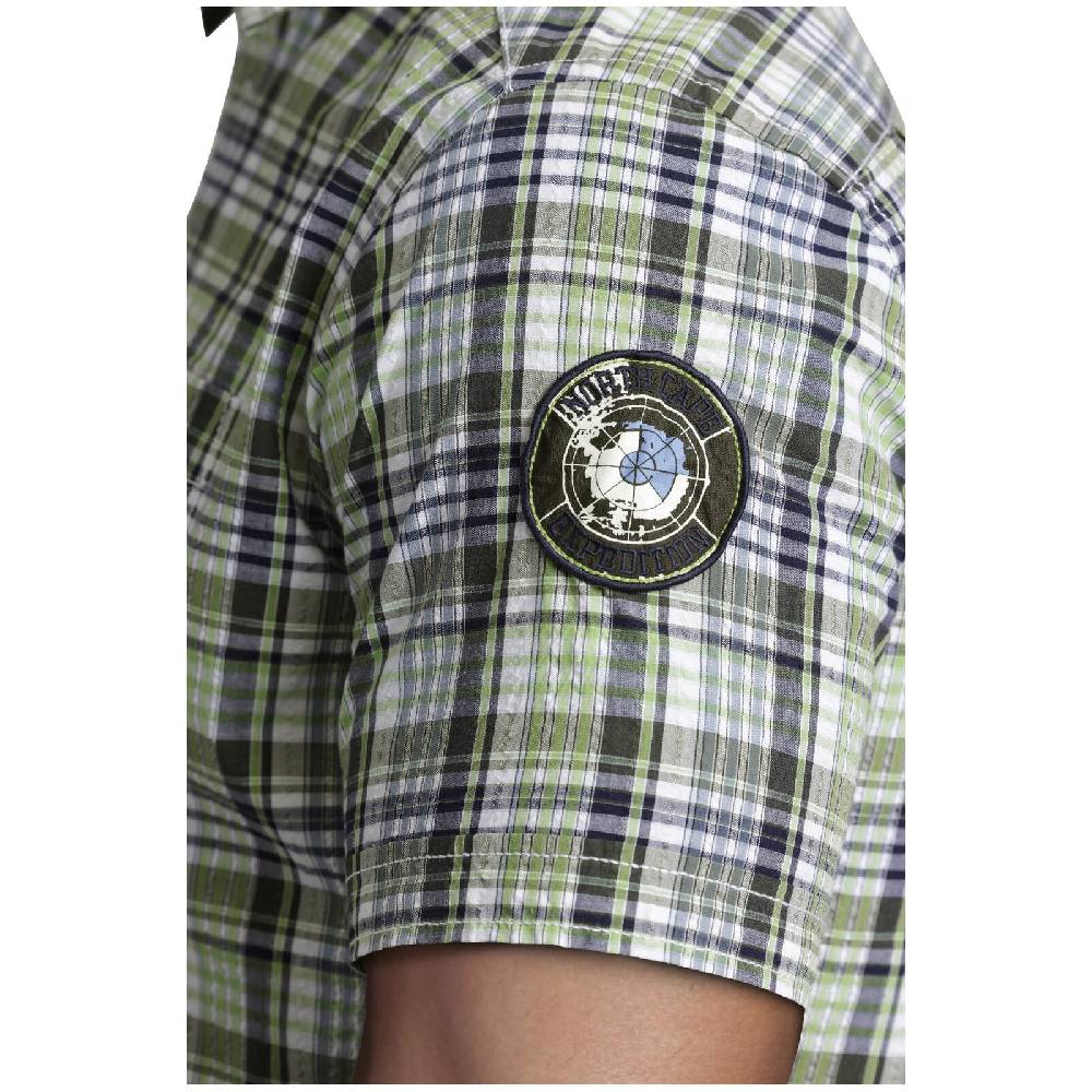 Jan Vanderstorm Kurzarmhemd BANDULF Hellgrün Kariert