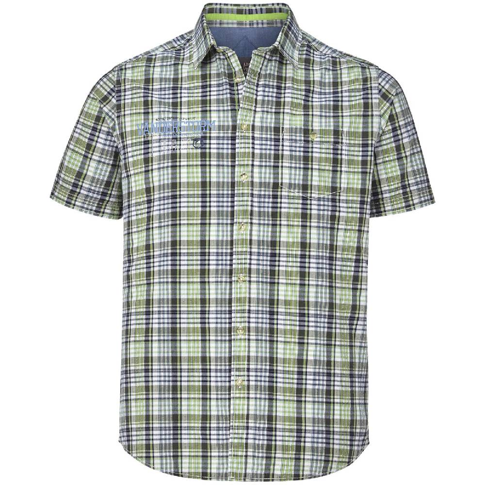 Jan Vanderstorm Kurzarmhemd BANDULF hellgrün kariert