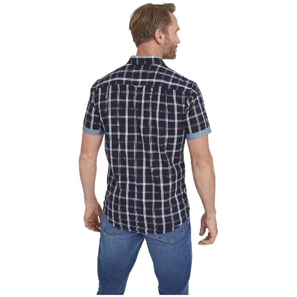 Jan Vanderstorm Kurzarmhemd BERTY Dunkelblau Kariert