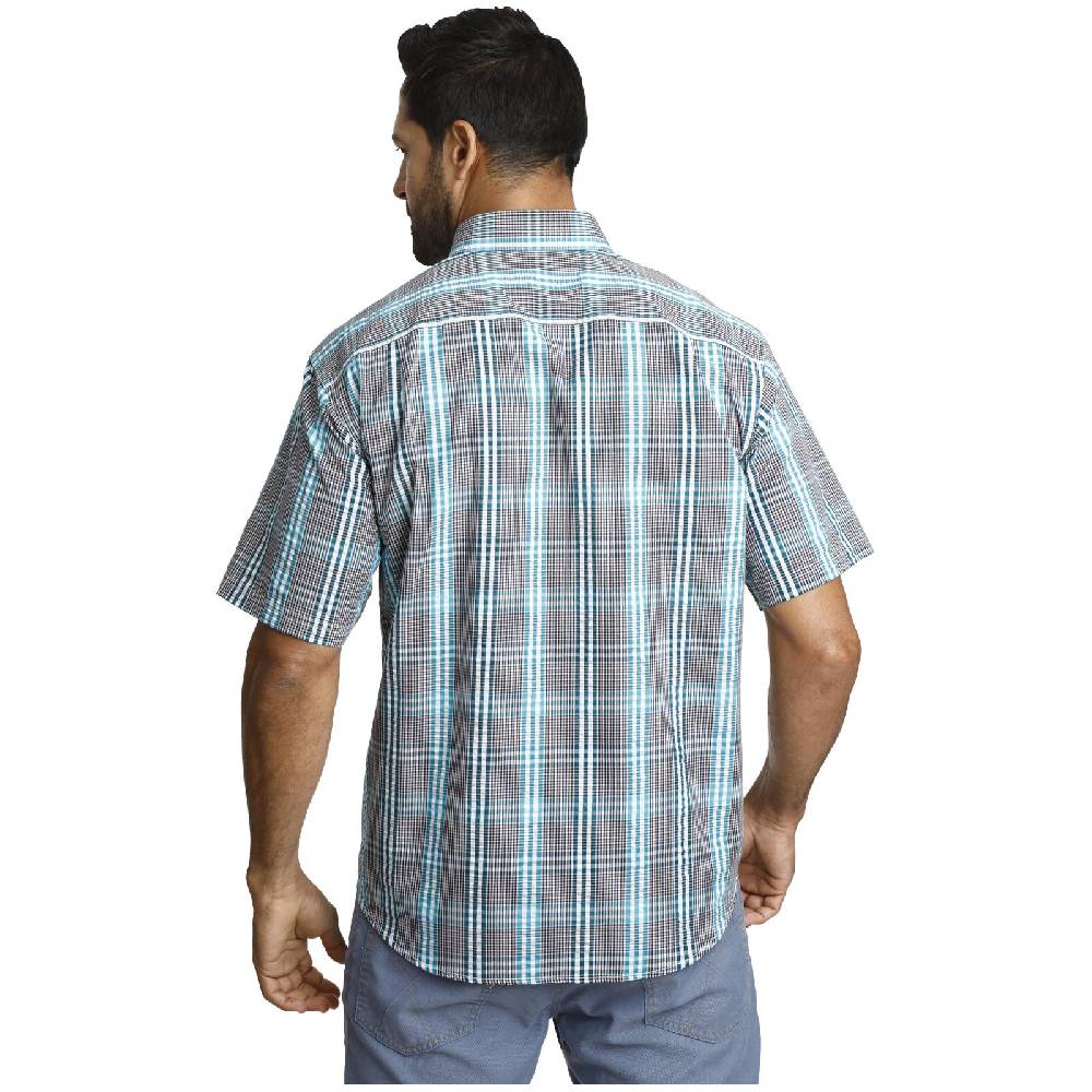 Jan Vanderstorm Kurzarmhemd GERBURG Grau Grün Kariert