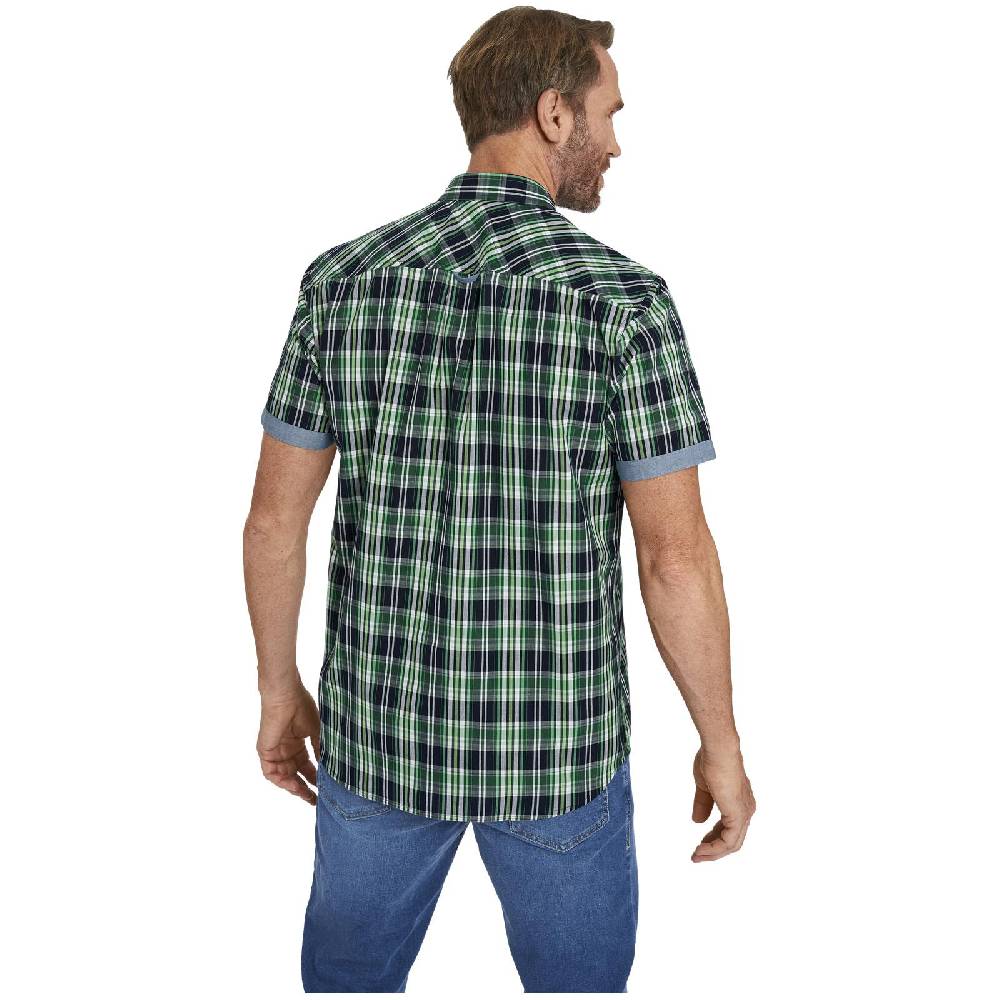 Jan Vanderstorm Kurzarmhemd JONFINN Dunkelblau Kariert