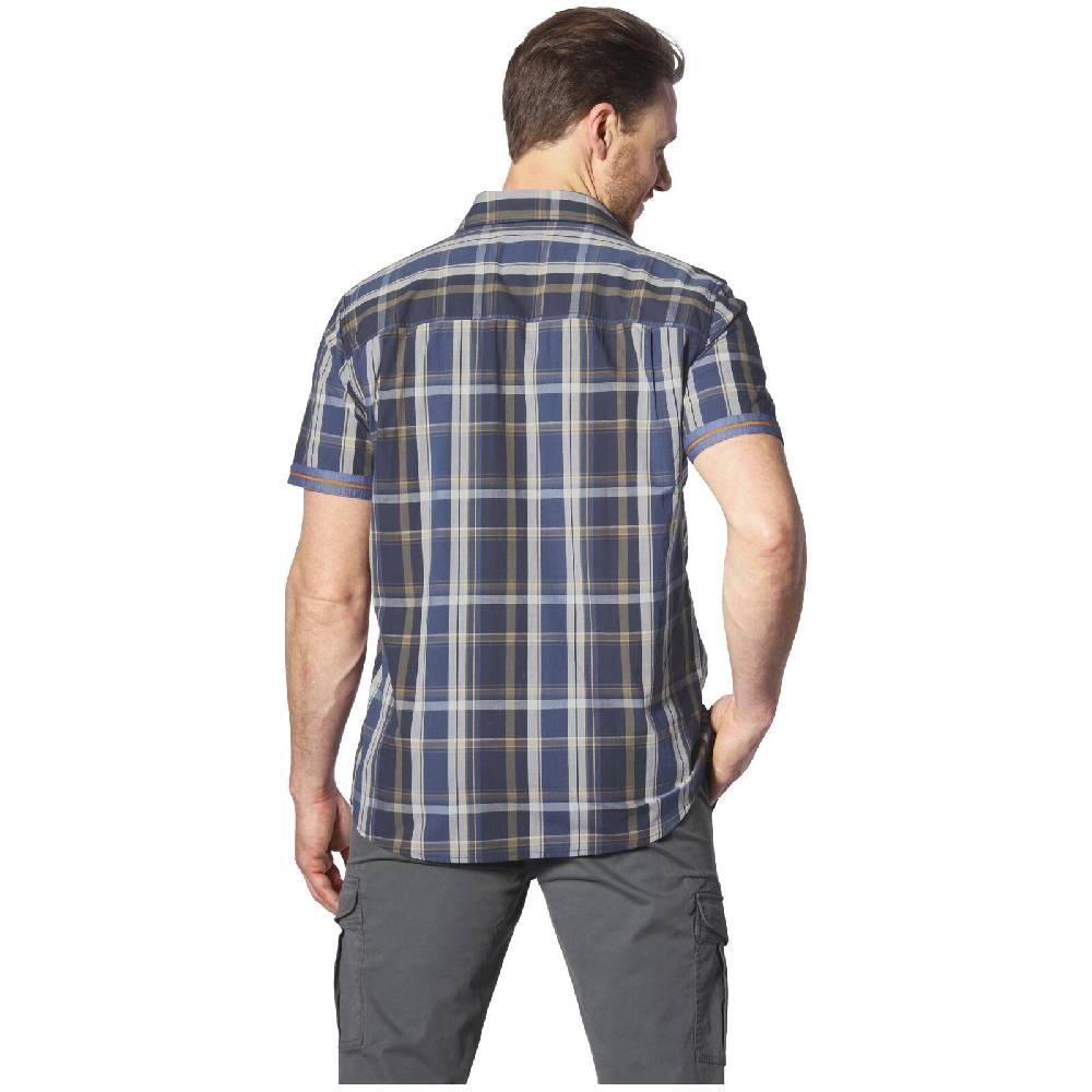 Jan Vanderstorm Kurzarmhemd KJEDUR Dunkelblau Kariert