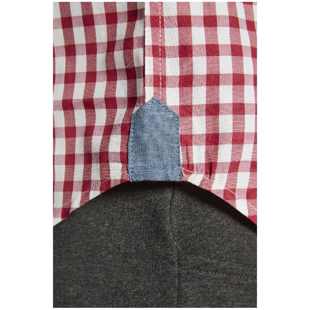 Jan Vanderstorm Kurzarmhemd KJETTIL Rot Weiß Kariert