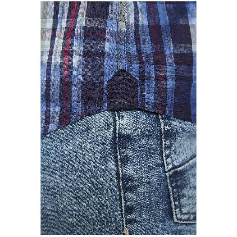 Jan Vanderstorm Kurzarmhemd NORDOLF Dunkelblau Kariert